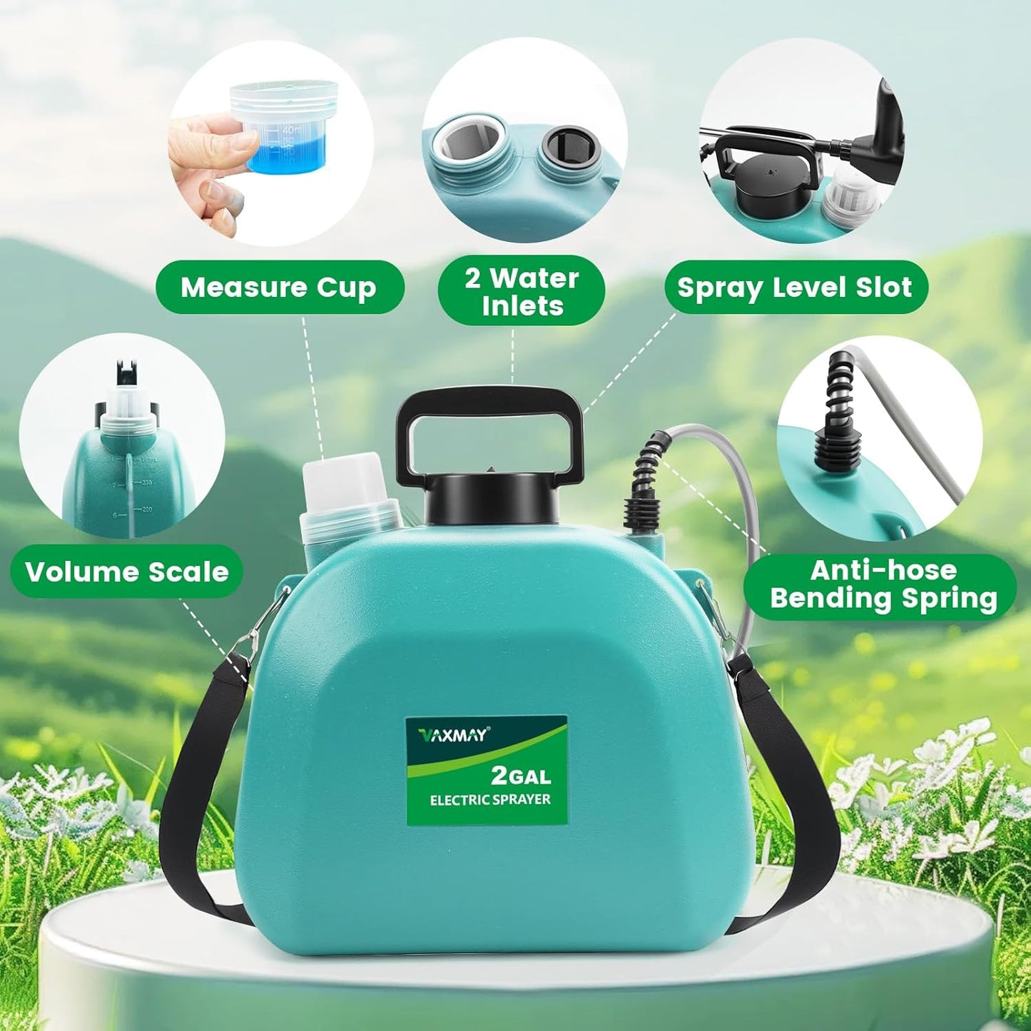 2025 Cordless Sprayer - 2Gal, 3 Speeds, 4 Nozzles