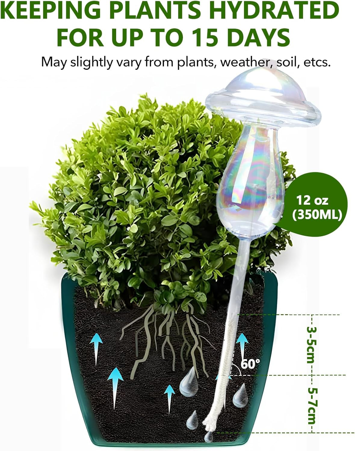 Self-Watering Bulbs for Plants – 15-Day Vacation Watering
