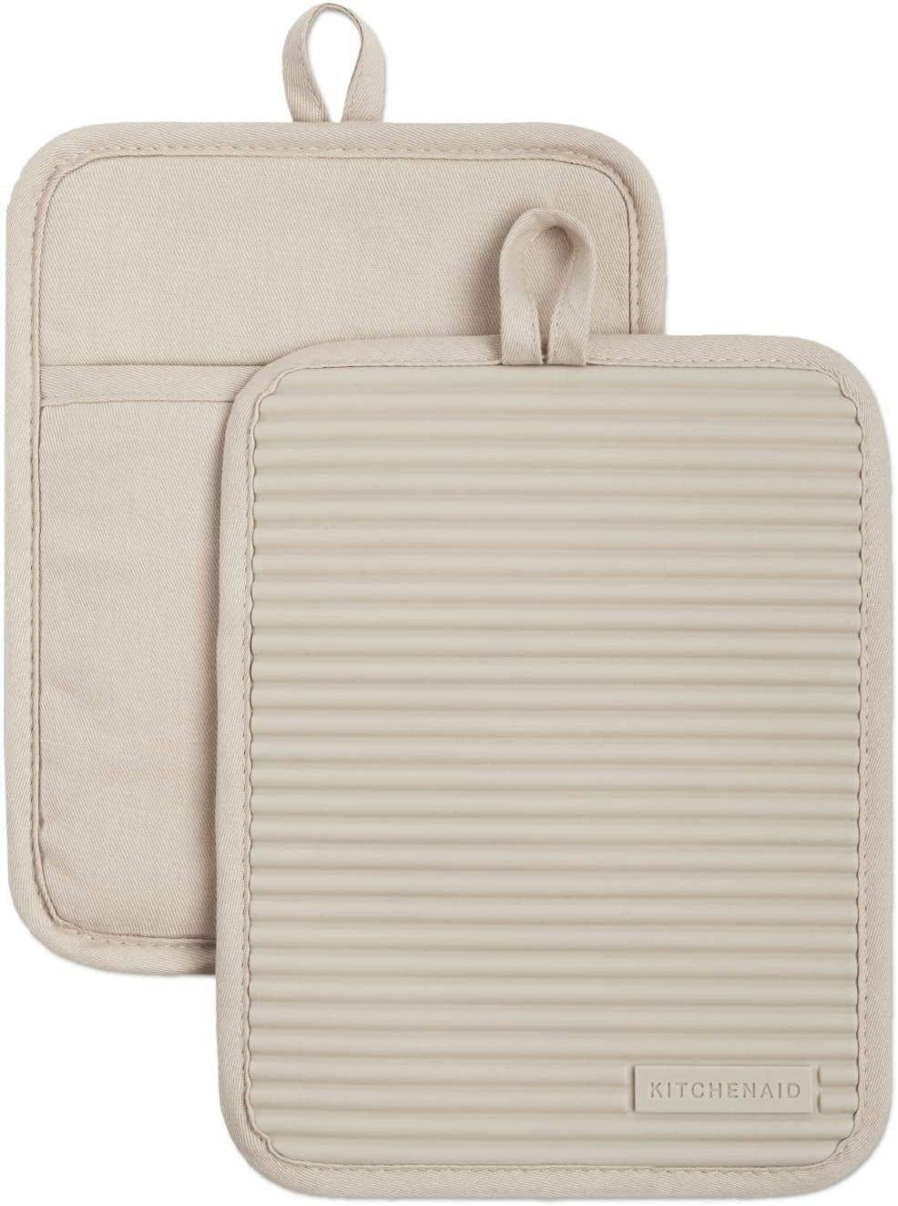 Ribbed Silicone Pot Holders (2-Pack) - Heat Resistant to 500°F