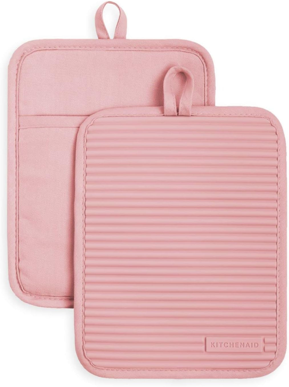 Ribbed Silicone Pot Holders (2-Pack) - Heat Resistant to 500°F