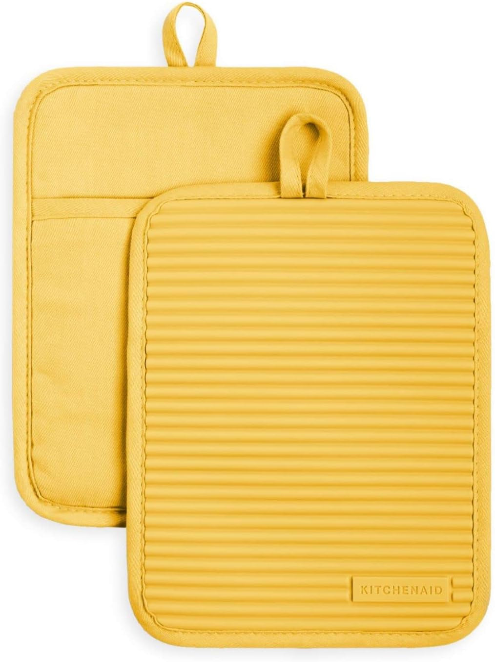 Ribbed Silicone Pot Holders (2-Pack) - Heat Resistant to 500°F