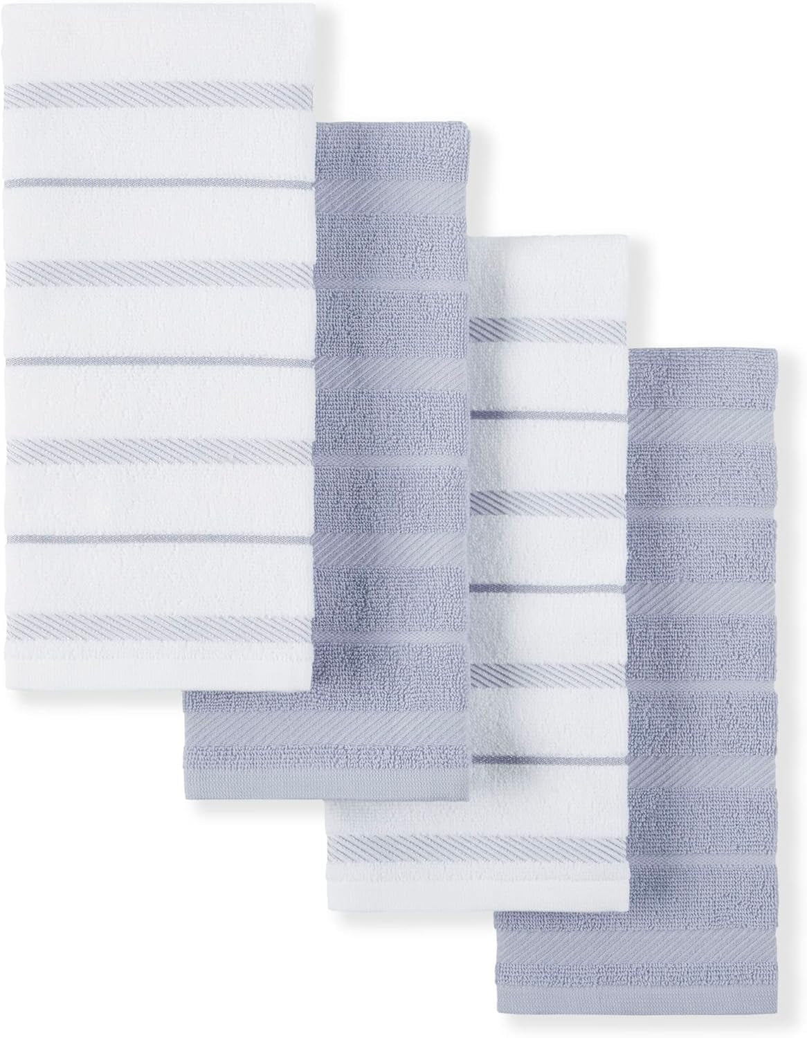 Albany Kitchen Towel Set - 4-Pack Absorbent Cotton (16"x26")