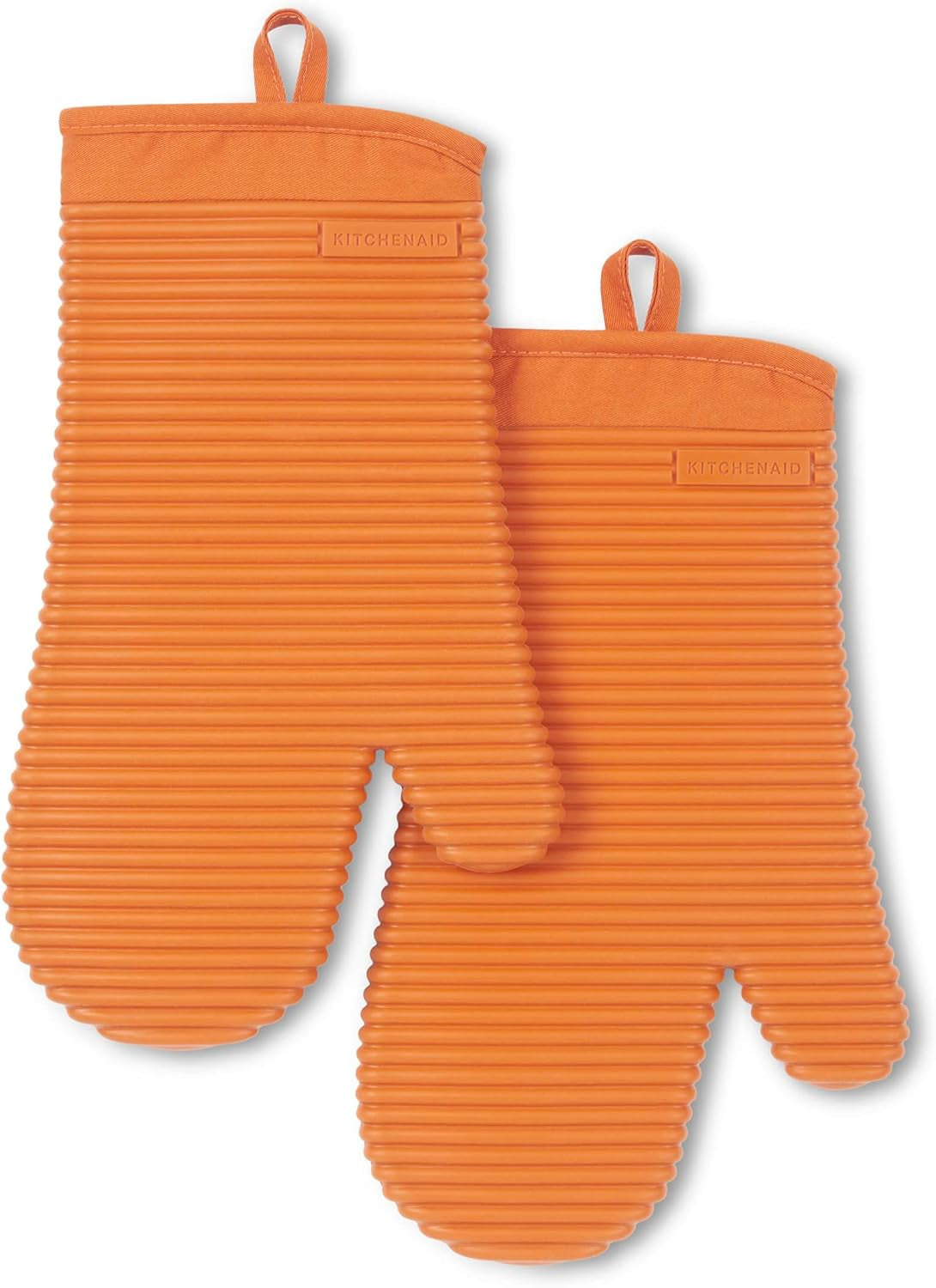 KitchenAid Ribbed Oven Mitts - Waterproof & Extra-Long (7"x13")