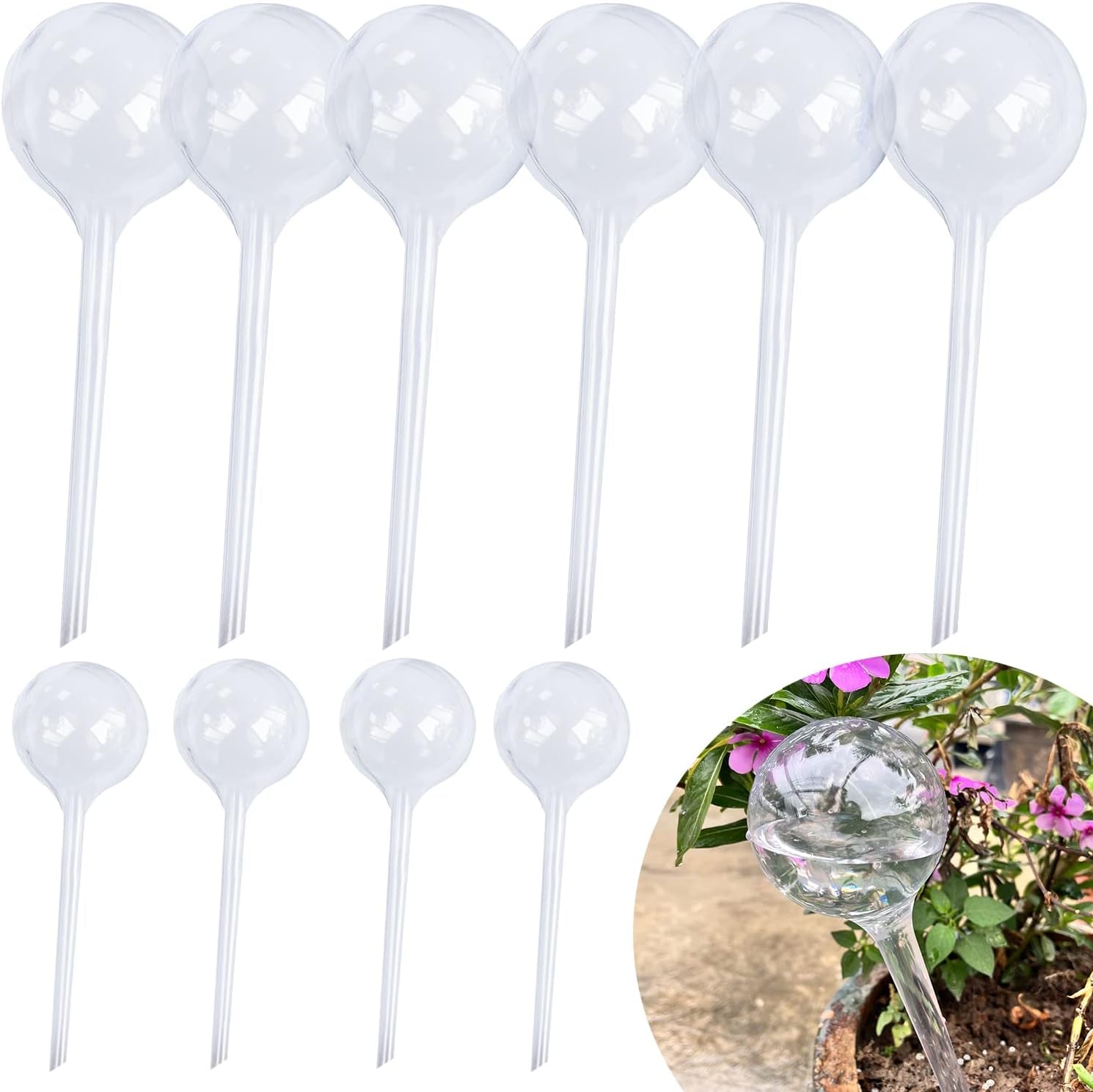 Automatic Watering Globes (10-Pack) - Indoor/Outdoor Use