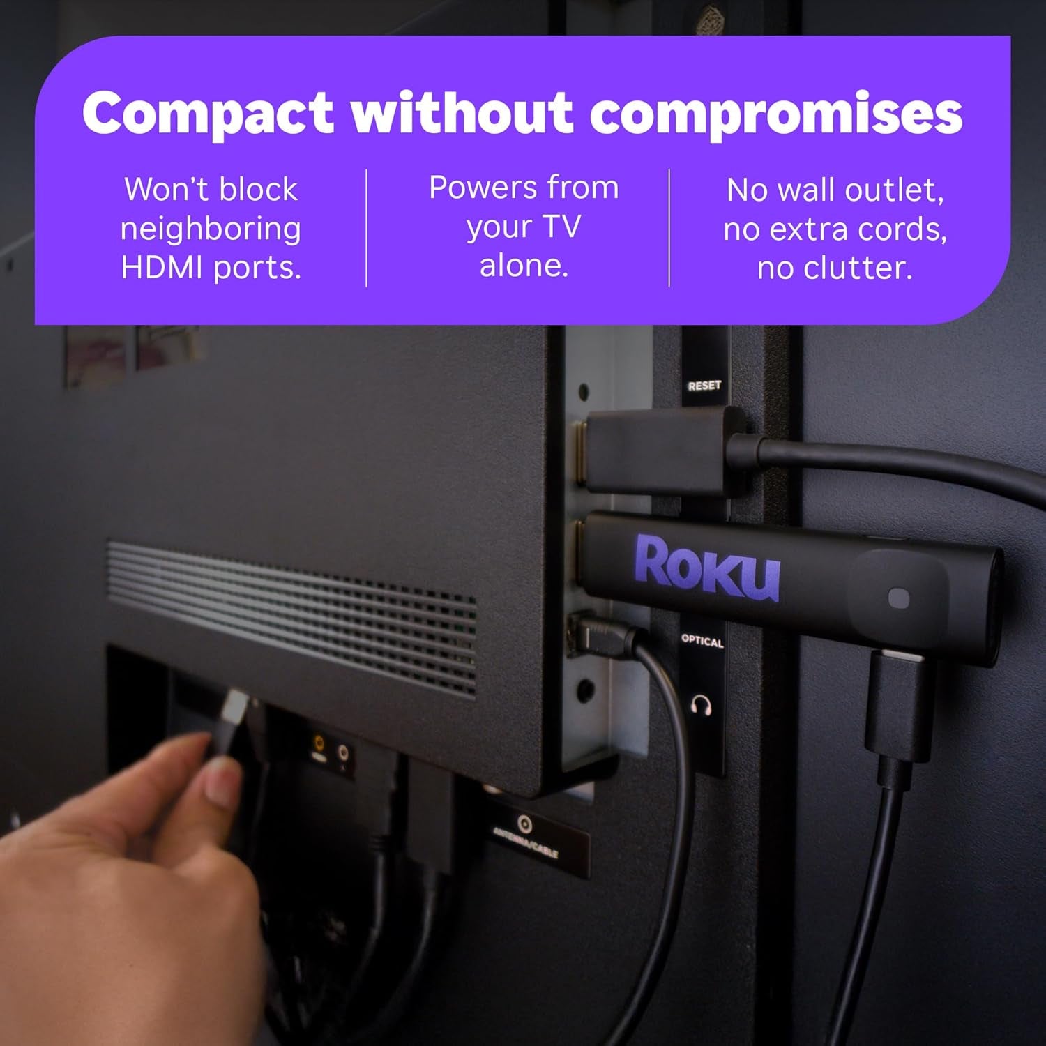 Roku Streaming Stick HD - Portable, No Wall Outlet Needed
