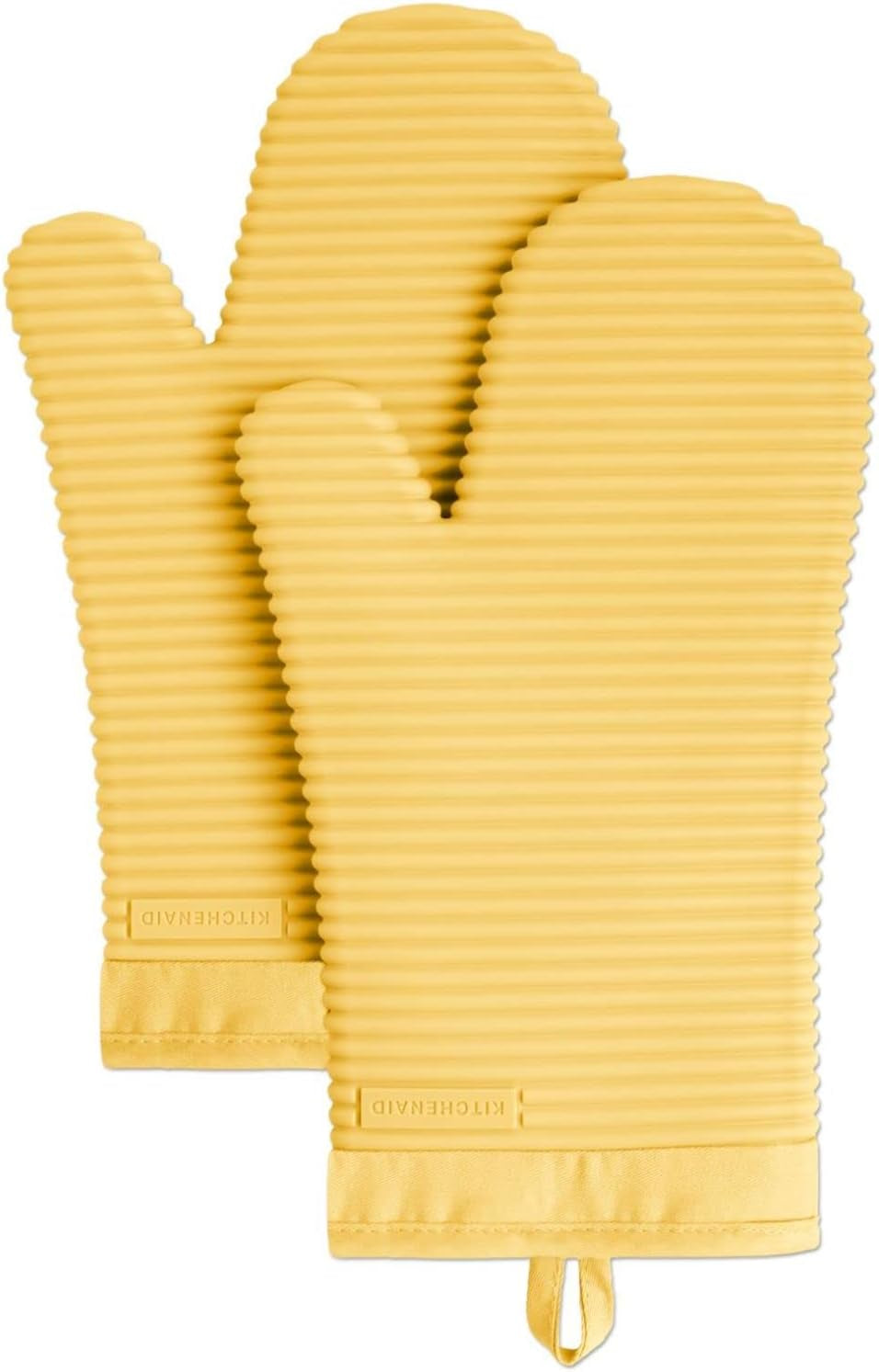 KitchenAid Ribbed Oven Mitts - Waterproof & Extra-Long (7"x13")
