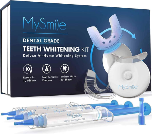 MySmile LED Whitening Kit - 10 Min Treatment, 3 Gel Syringes