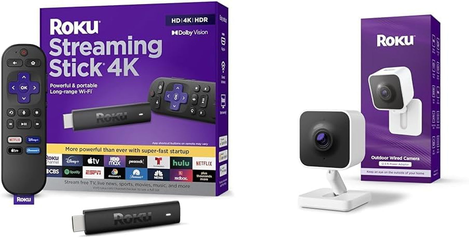 TV Entertainment & Security Kit - 4K Streaming + Outdoor Cam