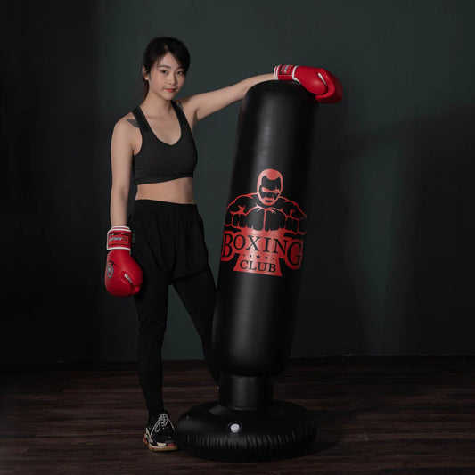 Infla-Stat Punch Bag | No-Fill Free-Standing Base for Kickboxing, MMA & Home Fitness (Adults/Kids)