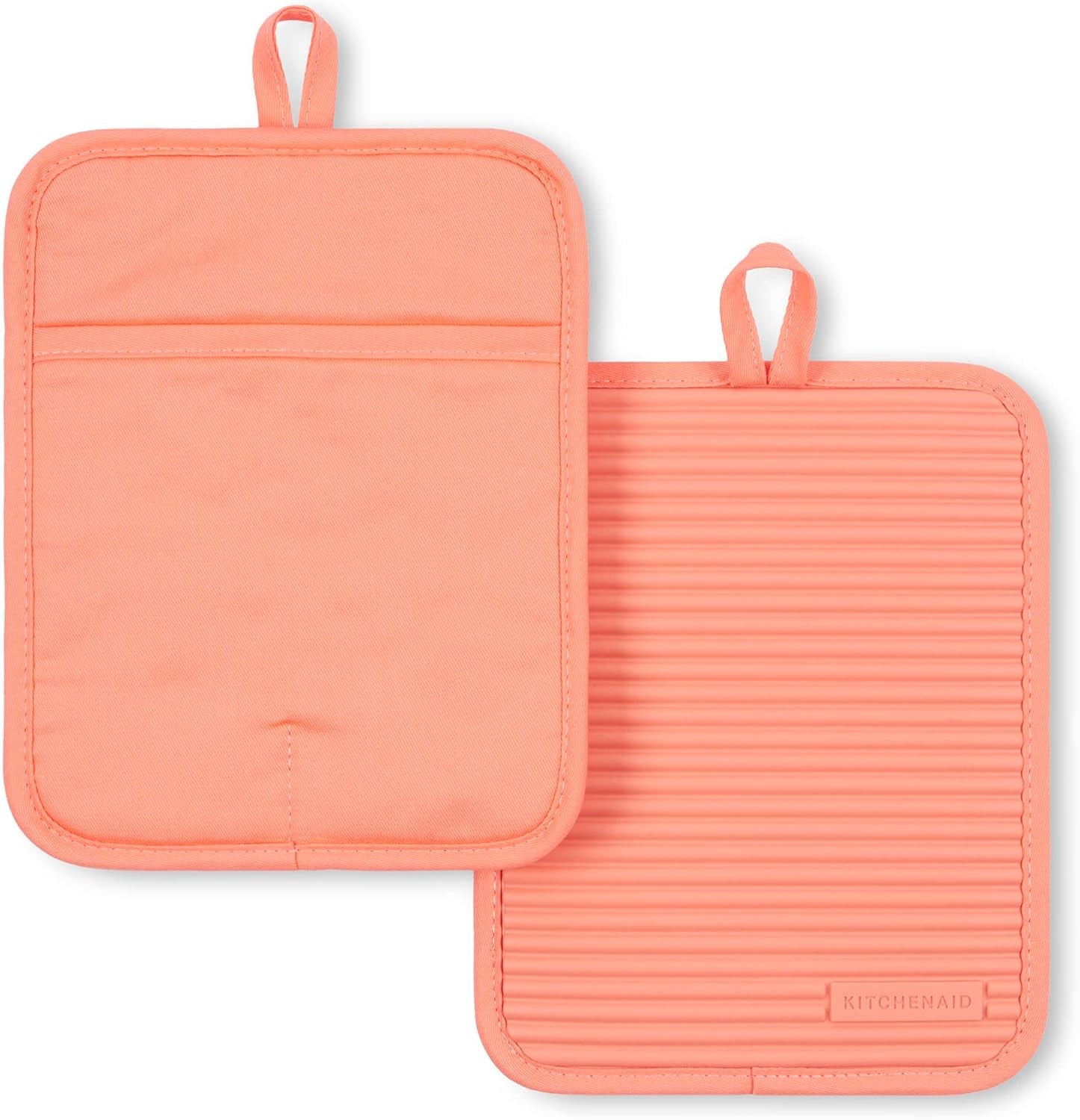 Ribbed Silicone Pot Holders (2-Pack) - Heat Resistant to 500°F