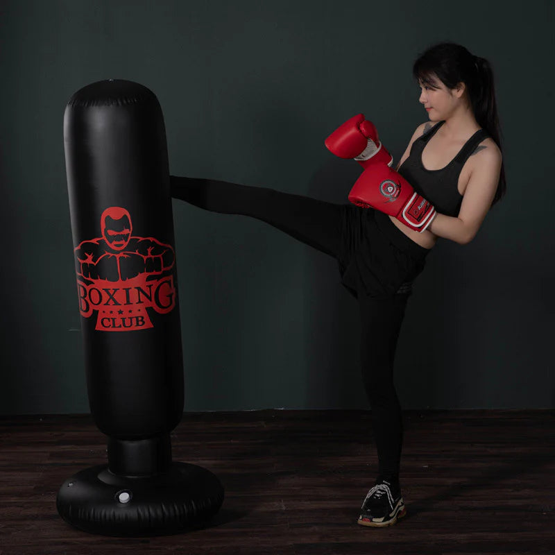 Infla-Stat Punch Bag | No-Fill Free-Standing Base for Kickboxing, MMA & Home Fitness (Adults/Kids)