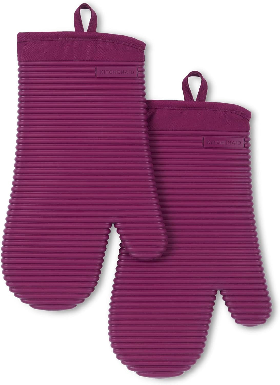 KitchenAid Ribbed Oven Mitts - Waterproof & Extra-Long (7"x13")