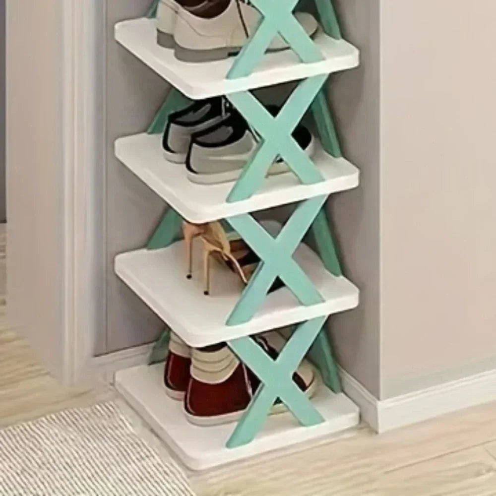 SpaceSole Pro™ - "Modular Shoe Rack Organizer - 4-Tier Detachable Plastic Shelf for Entryway & Dorms