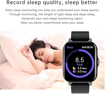 VitalSync Pro™ 1.69" Smart Fitness Watch – IP68 Waterproof, 24/7 Heart Rate/SpO₂/Sleep Tracking, 8 Sports Modes