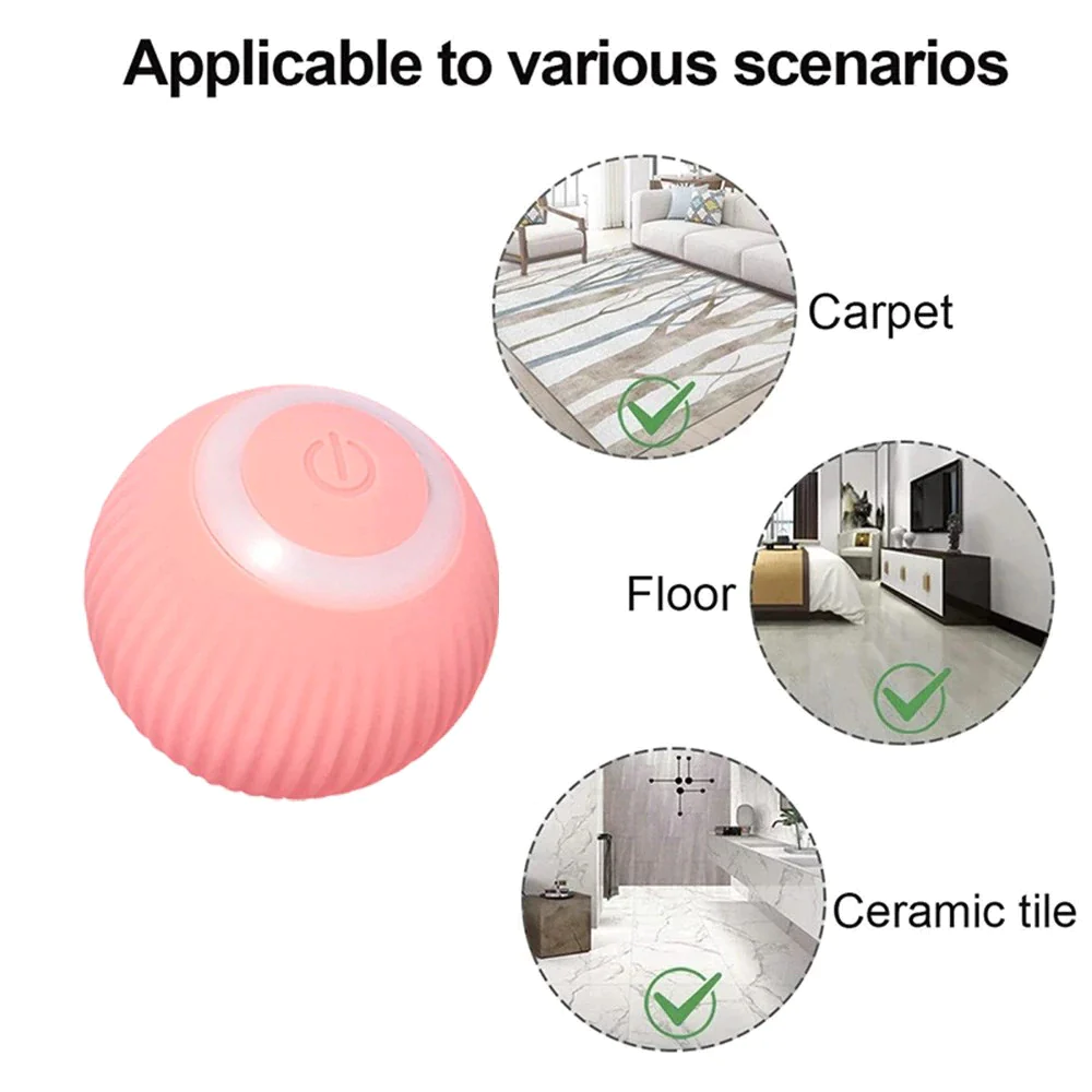 ZoomPaws™ – Self-Moving Smart Ball for Cats & Small Dogs