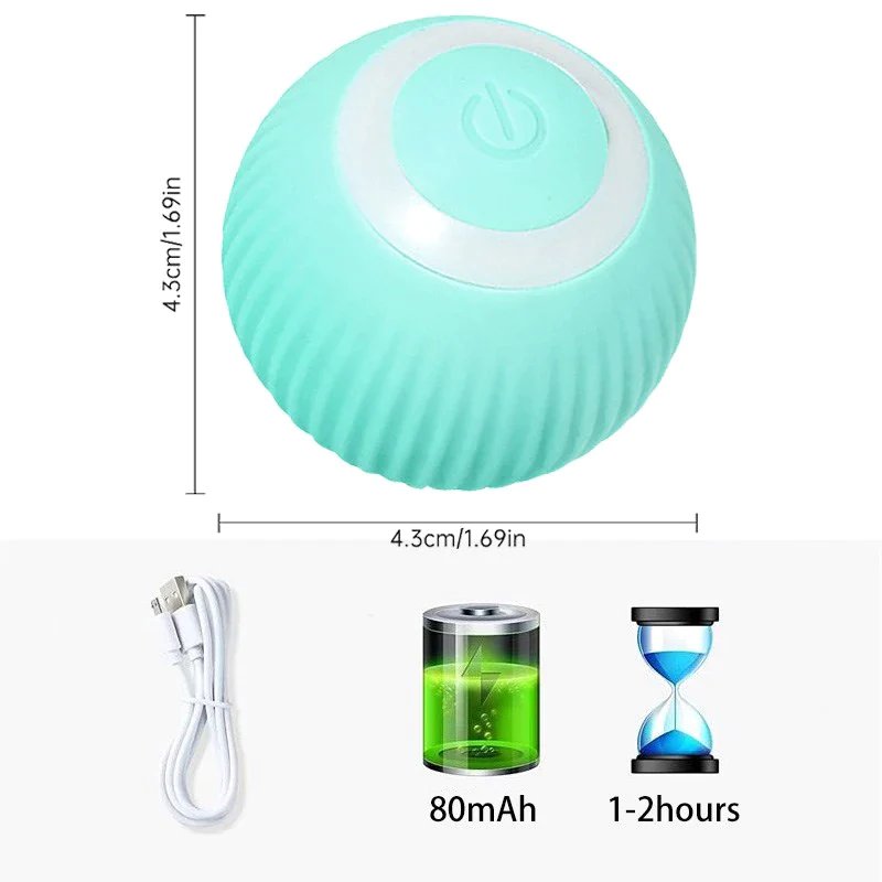 ZoomPaws™ – Self-Moving Smart Ball for Cats & Small Dogs