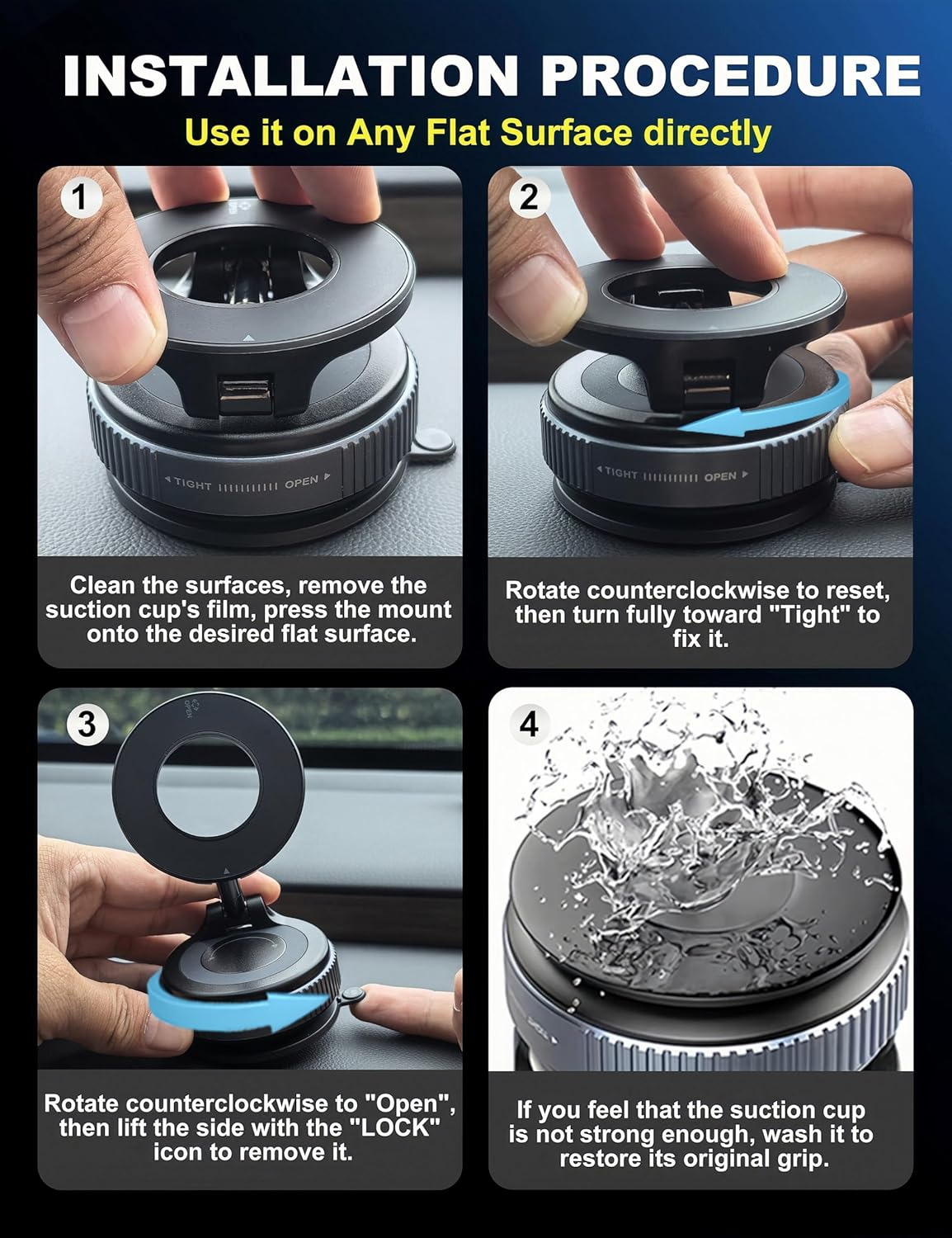 Gripzilla™ - Nano Gel Vacuum Magnetic Phone Holder, Car Phone Holder for Magsafe - 108Lbs Suction + 24 N55 Magnets – The Godzilla of Phone Mounts