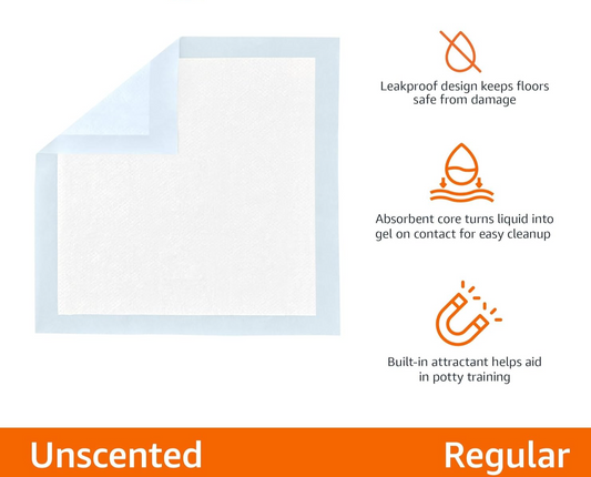 Super Absorbent Dog Pee Pads - 5-Layer Protection, 100 Pack