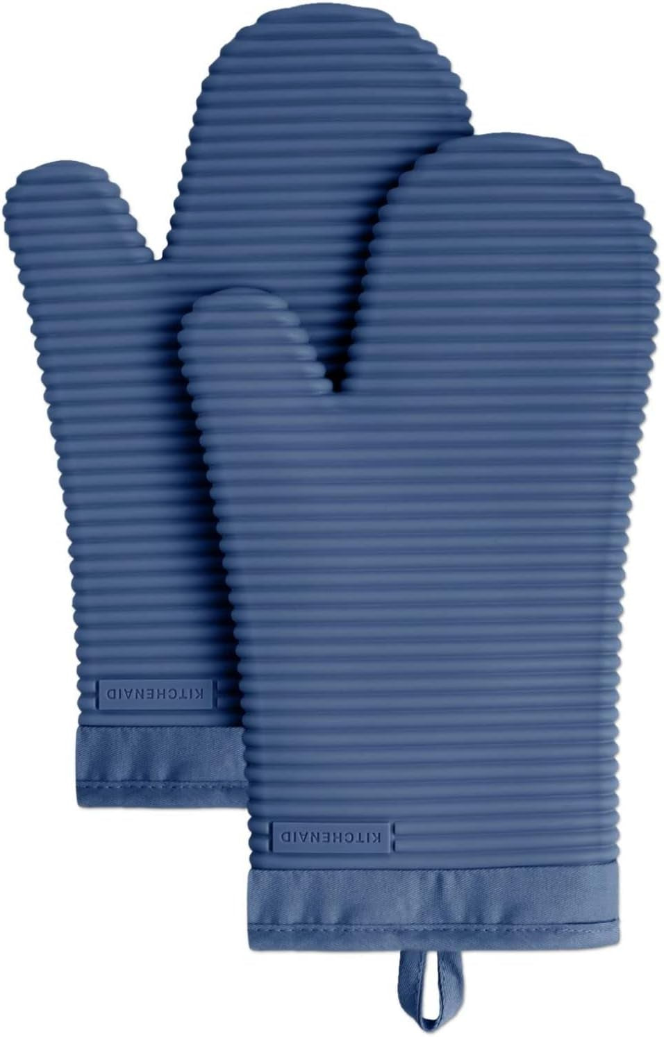 KitchenAid Ribbed Oven Mitts - Waterproof & Extra-Long (7"x13")