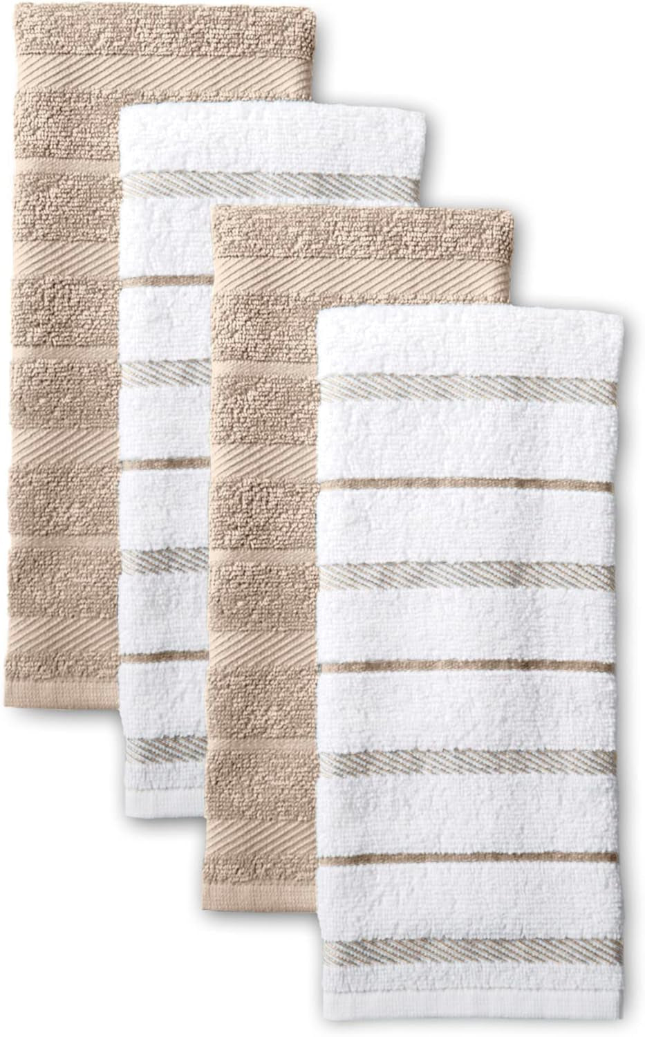Albany Kitchen Towel Set - 4-Pack Absorbent Cotton (16"x26")