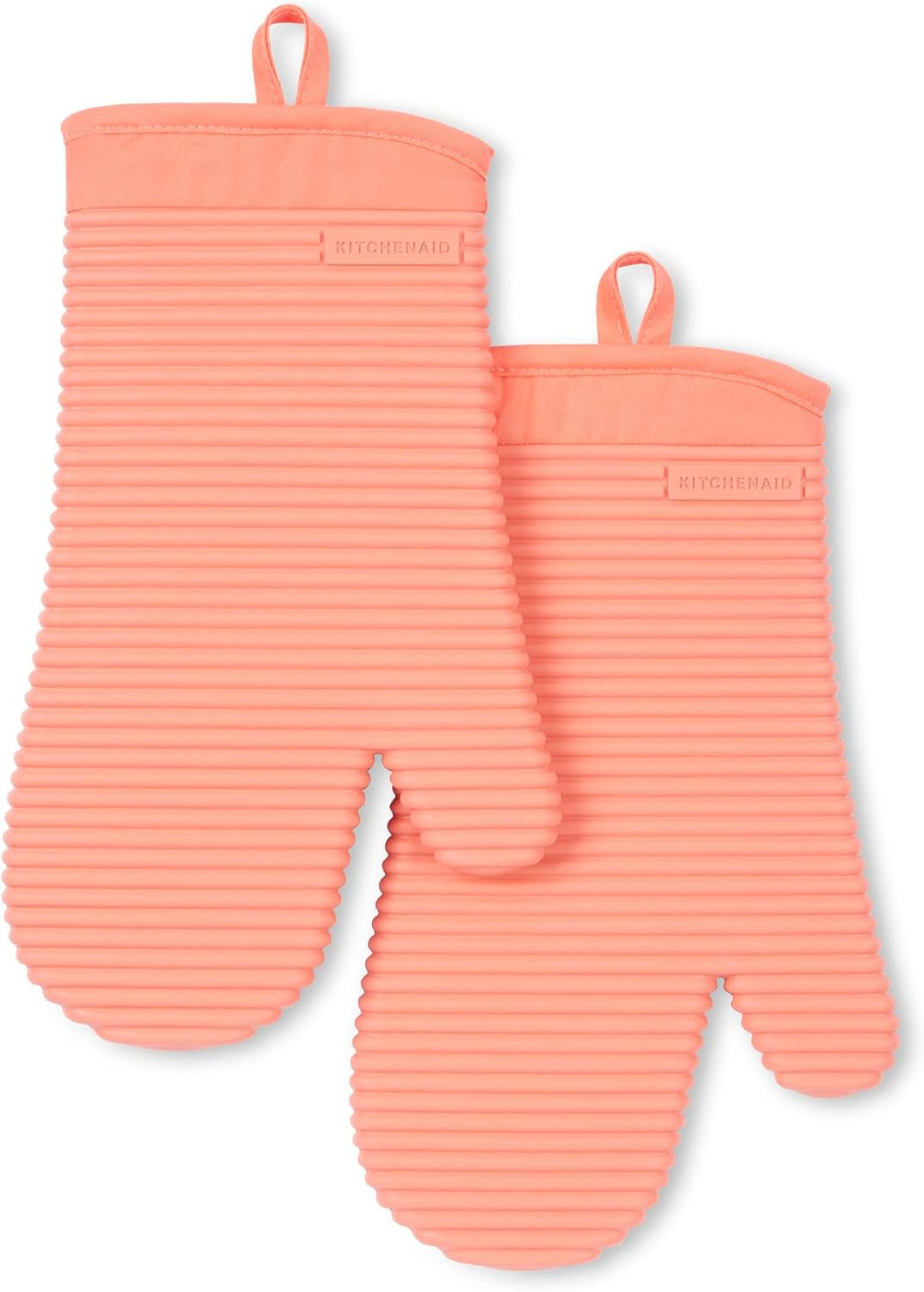 KitchenAid Ribbed Oven Mitts - Waterproof & Extra-Long (7"x13")
