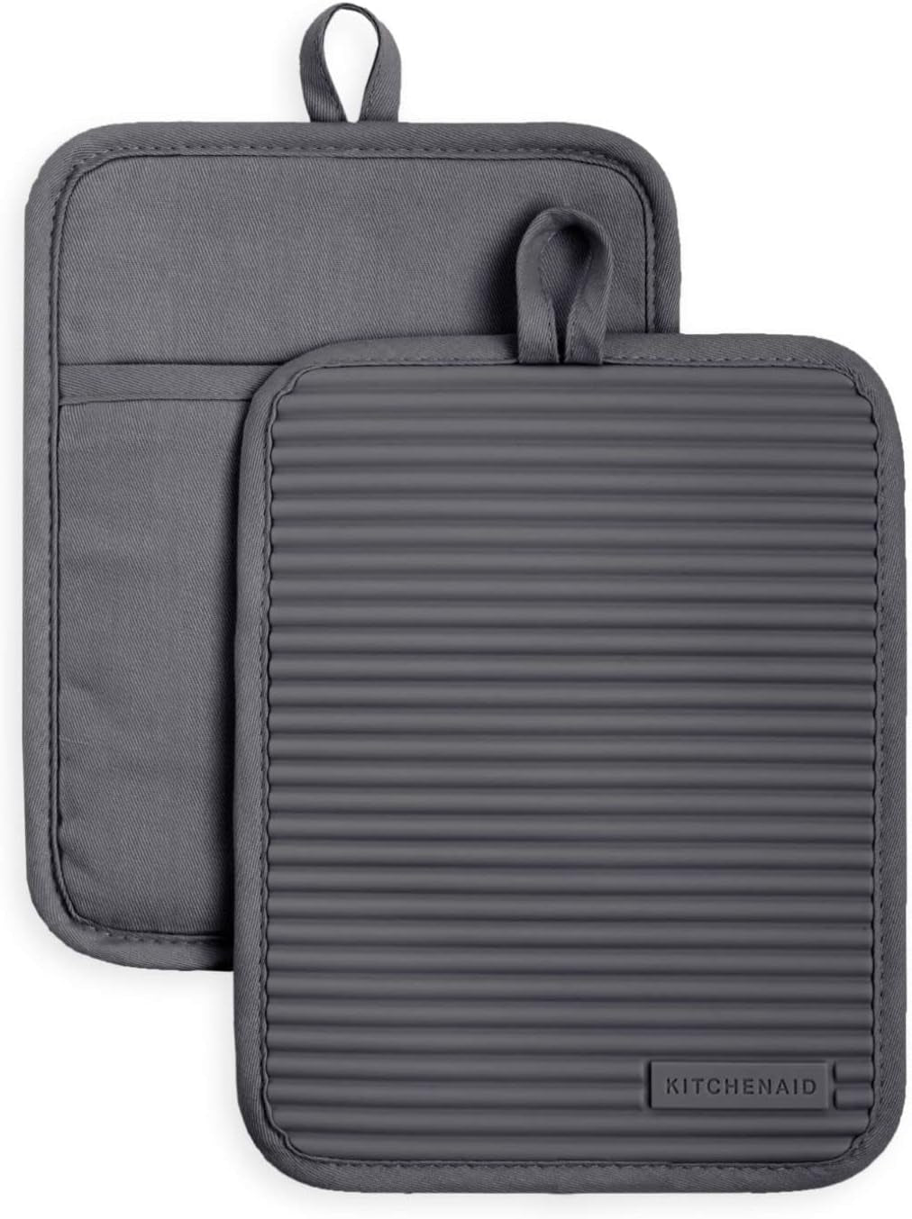 Ribbed Silicone Pot Holders (2-Pack) - Heat Resistant to 500°F