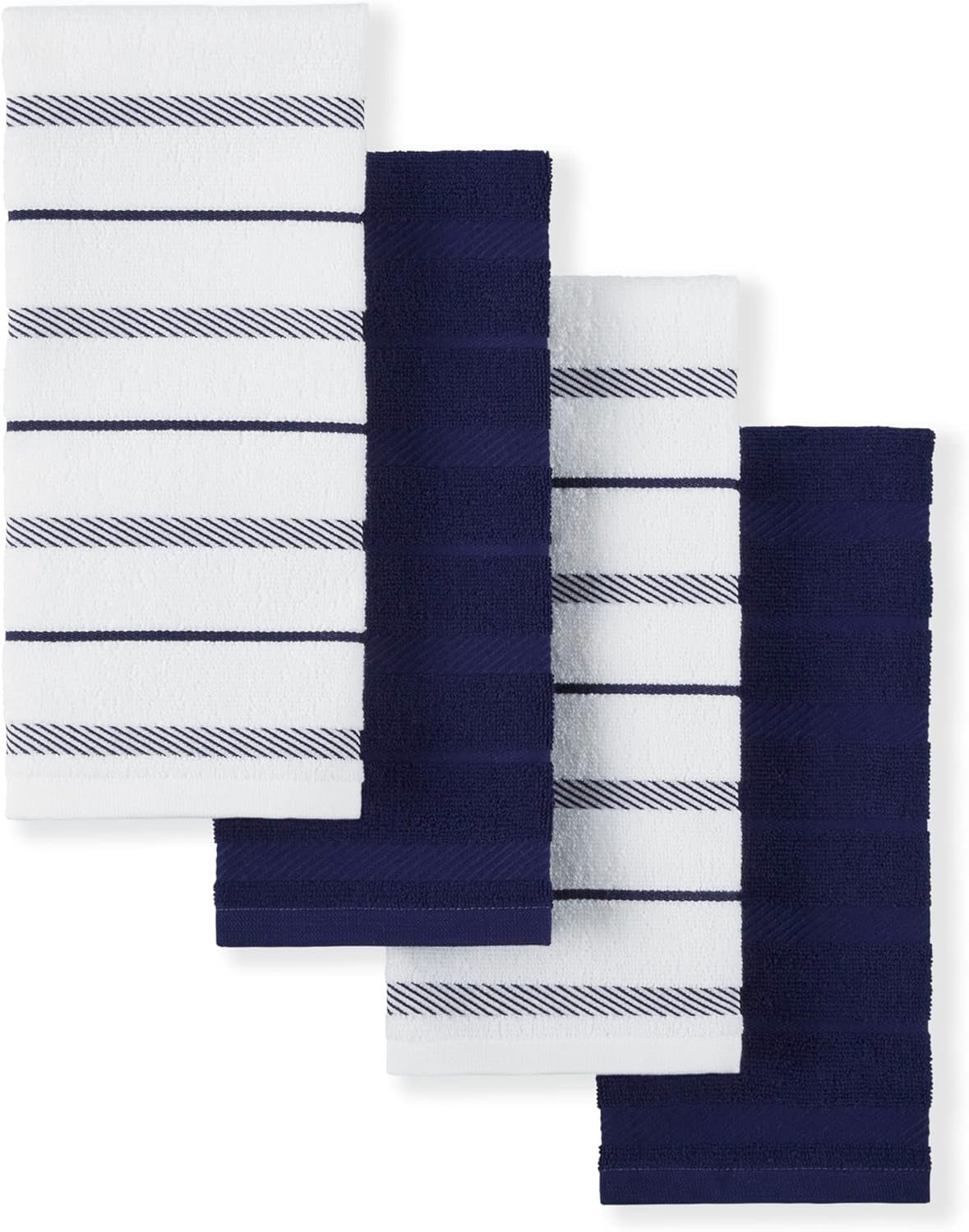 Albany Kitchen Towel Set - 4-Pack Absorbent Cotton (16"x26")