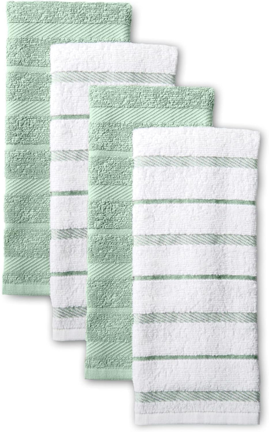 Albany Kitchen Towel Set - 4-Pack Absorbent Cotton (16"x26")