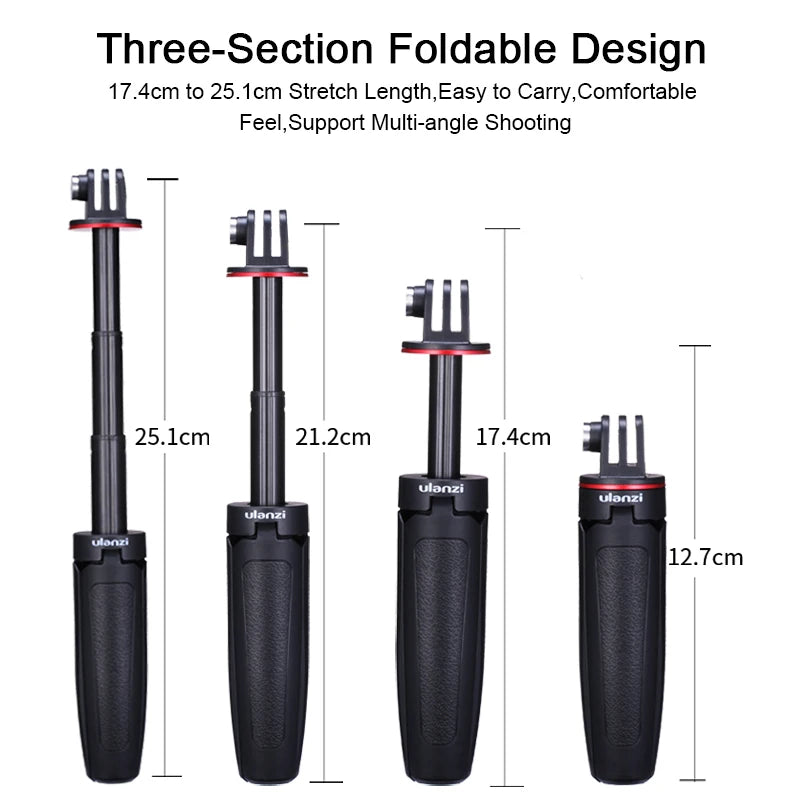 Ulanzi StealthGrip Ultra™ *"Pocket-Sized Vlog Tripod – Extends from 6" to 18" for Ground/Angle Shots