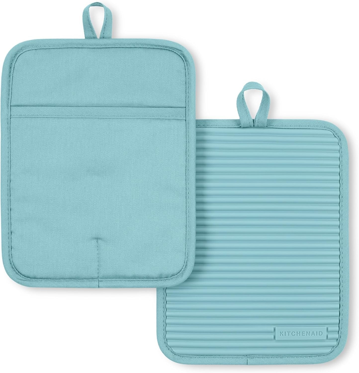 Ribbed Silicone Pot Holders (2-Pack) - Heat Resistant to 500°F