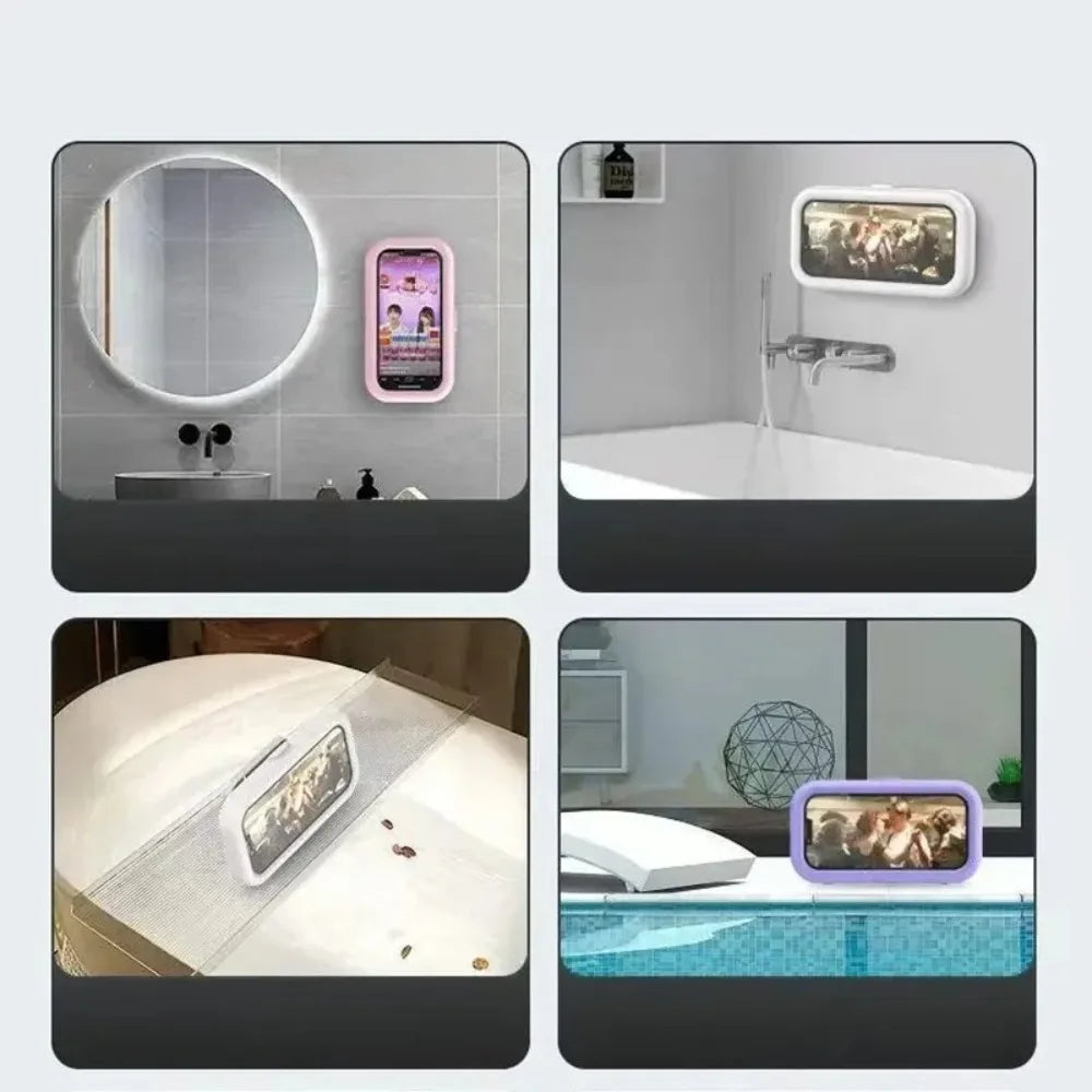 Rotatable Shower Phone Holder - Waterproof & Wall Mountable Case