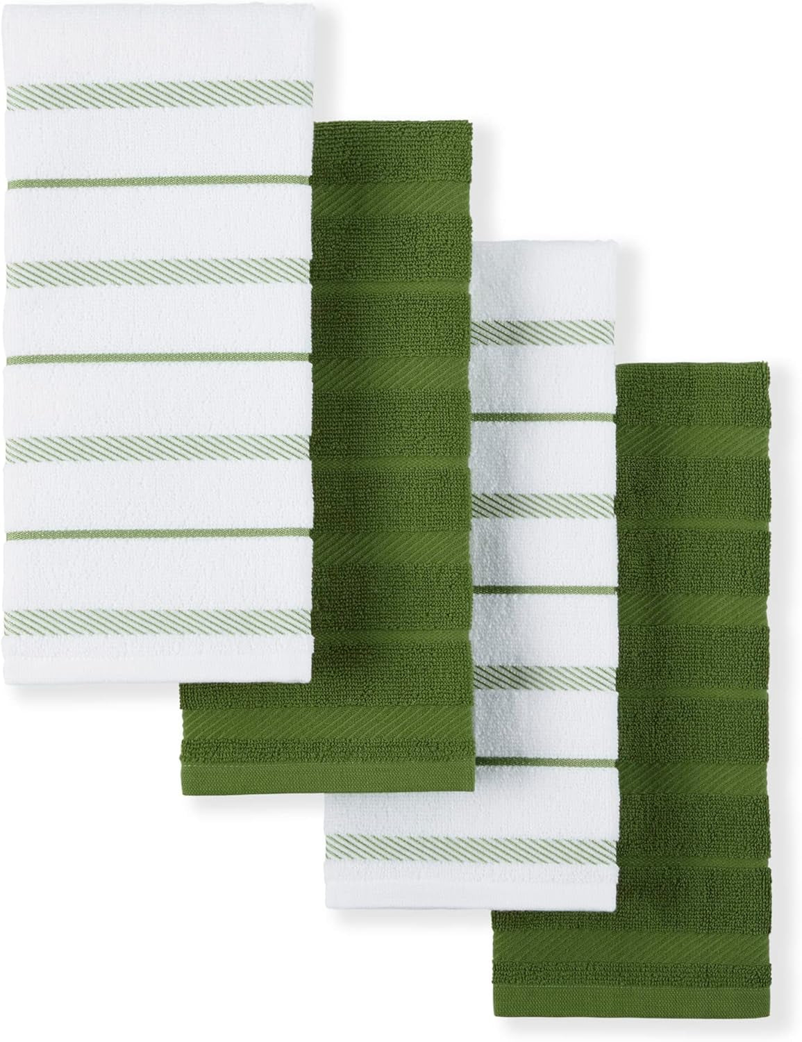 Albany Kitchen Towel Set - 4-Pack Absorbent Cotton (16"x26")