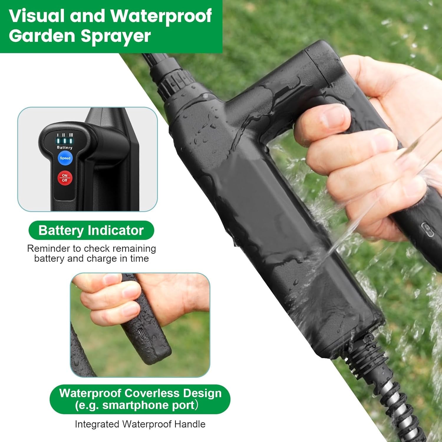 2025 Cordless Sprayer - 2Gal, 3 Speeds, 4 Nozzles
