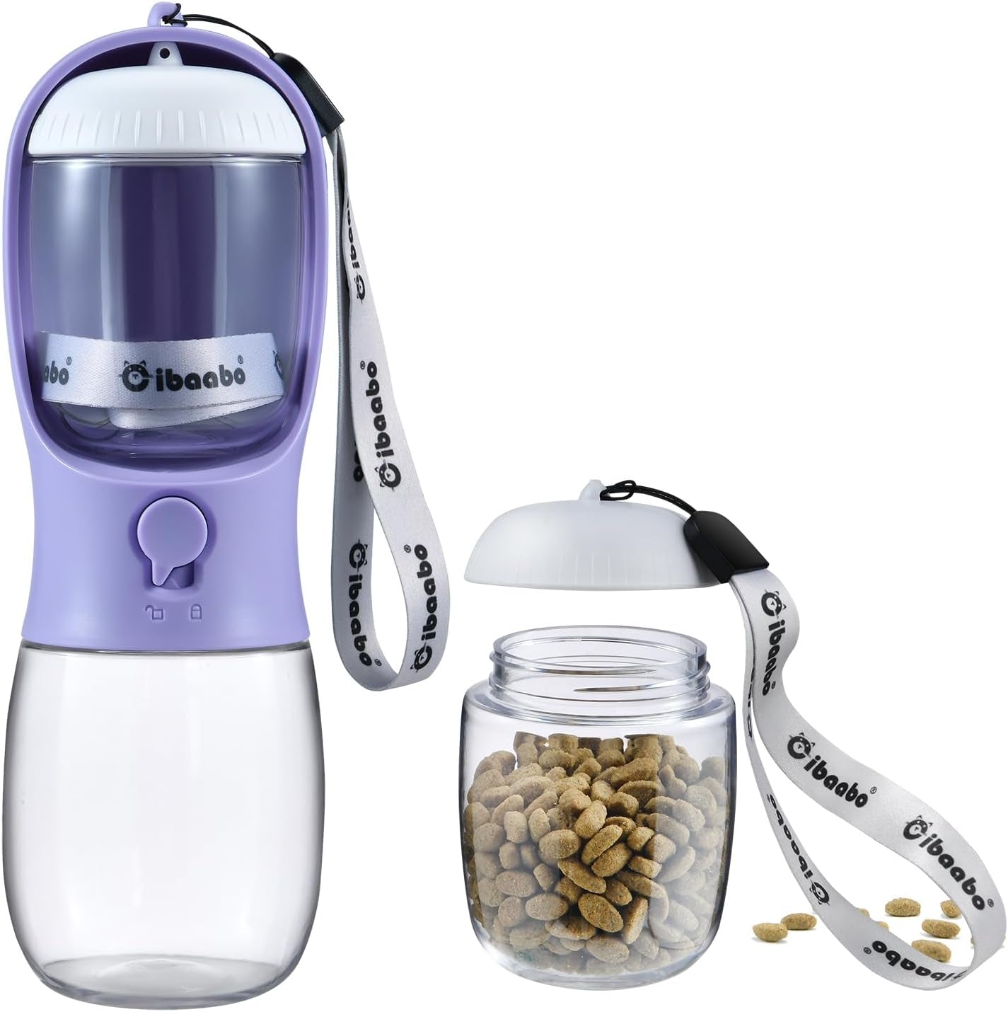 2-in-1 Dog Water Bottle & Treat Dispenser - Leakproof Travel Bowl