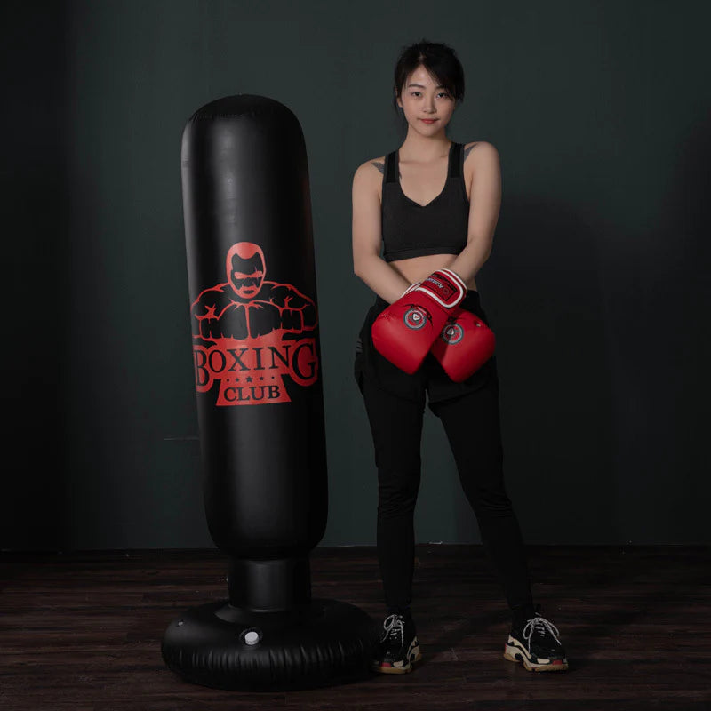Infla-Stat Punch Bag | No-Fill Free-Standing Base for Kickboxing, MMA & Home Fitness (Adults/Kids)
