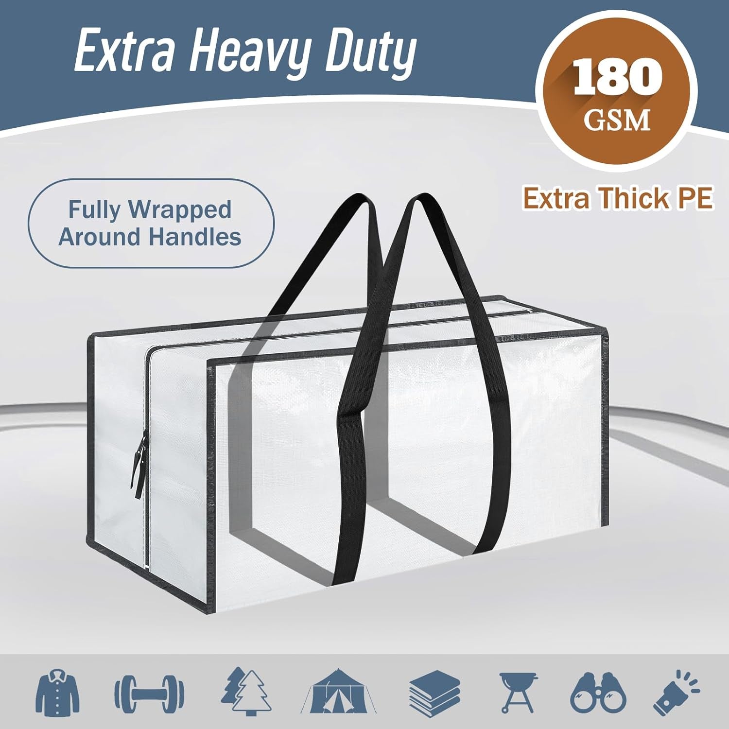 Fygrip Moving Bags (12-Pack) - College Storage, 29"L, No Puncture"