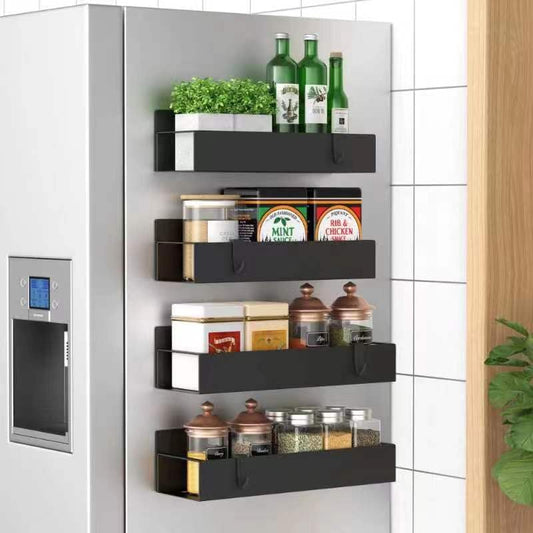 Magnetic Spice Storage - 4-Pack, Strong Hold, Kitchen Space Saver