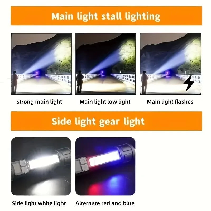 TactiBeam™ X900 LED Torch - 18650 4000mAh Battery, 1.2M Drop Proof, USB-C Fast Charging