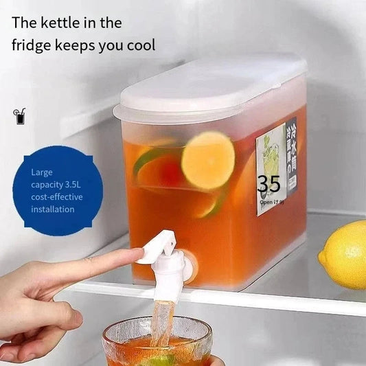 FrostVault™ 5L Drink Kettle - Odor-Resistant PS Plastic with Drip-Free Tap for Refrigerators