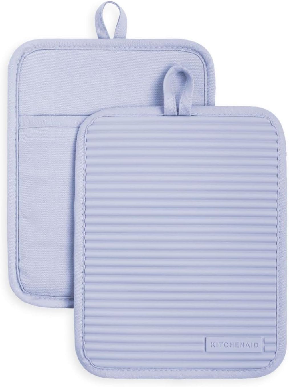 Ribbed Silicone Pot Holders (2-Pack) - Heat Resistant to 500°F