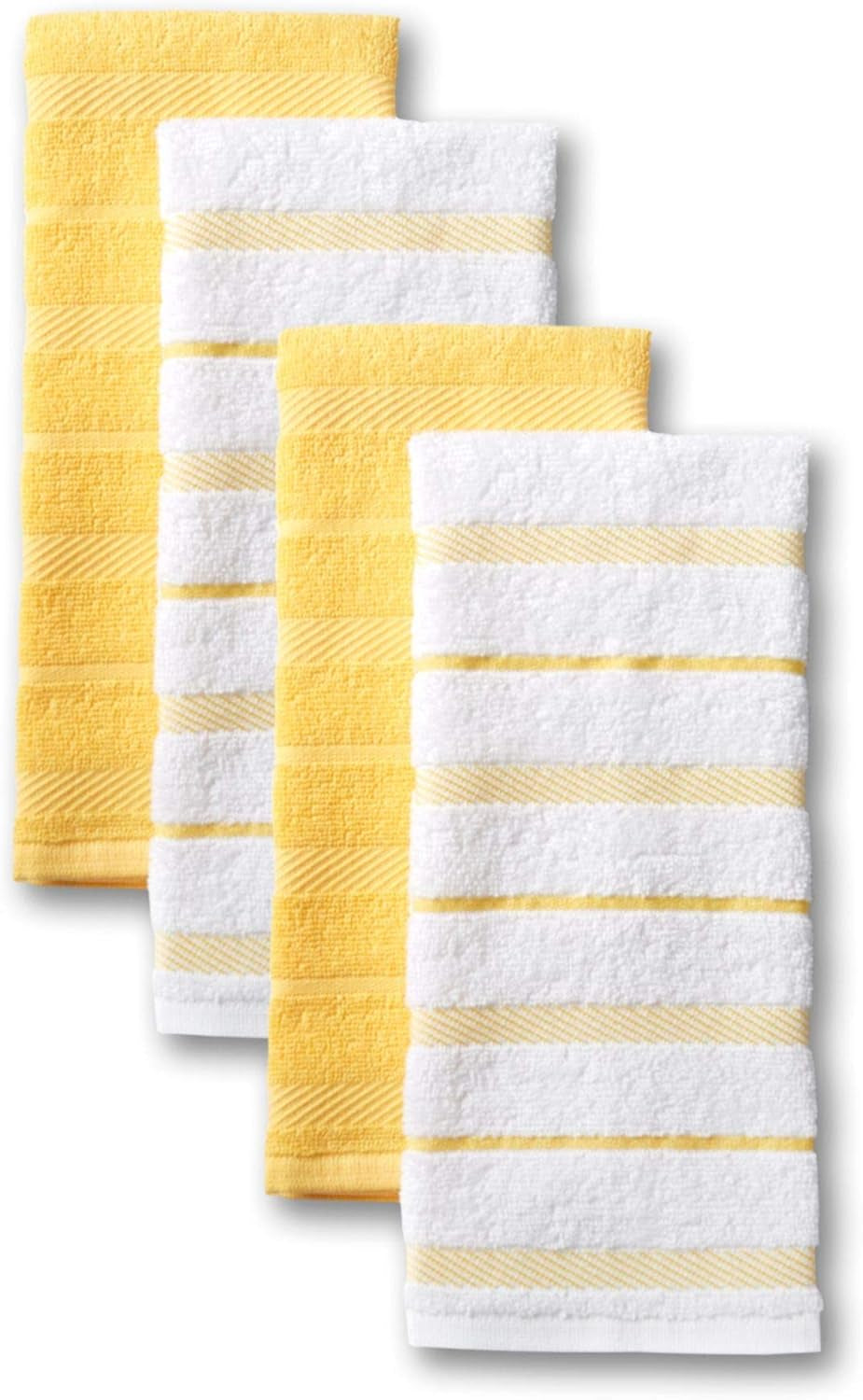 Albany Kitchen Towel Set - 4-Pack Absorbent Cotton (16"x26")