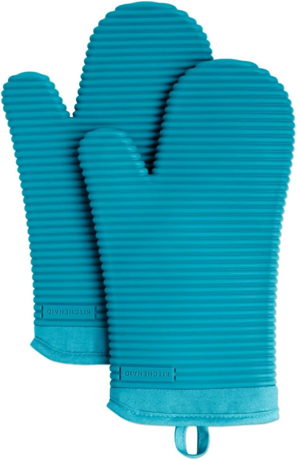 KitchenAid Ribbed Oven Mitts - Waterproof & Extra-Long (7"x13")