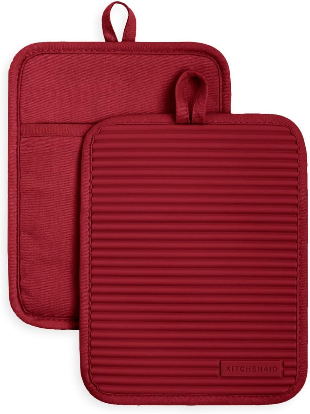 Ribbed Silicone Pot Holders (2-Pack) - Heat Resistant to 500°F