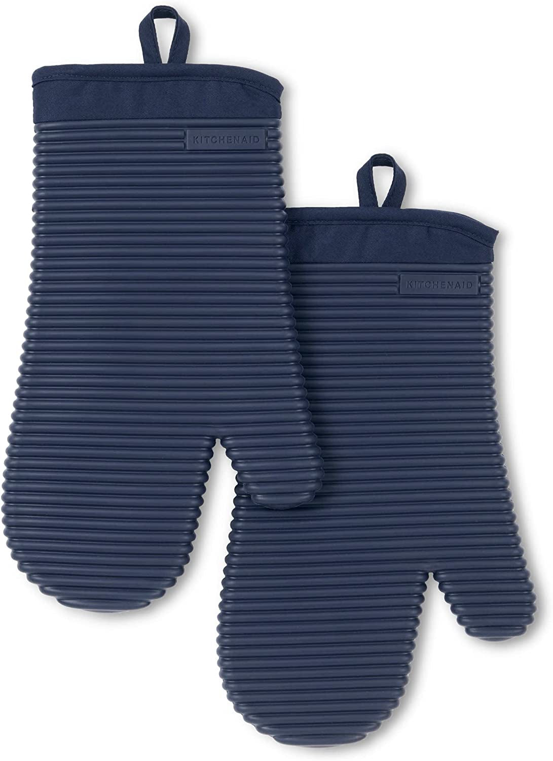 KitchenAid Ribbed Oven Mitts - Waterproof & Extra-Long (7"x13")