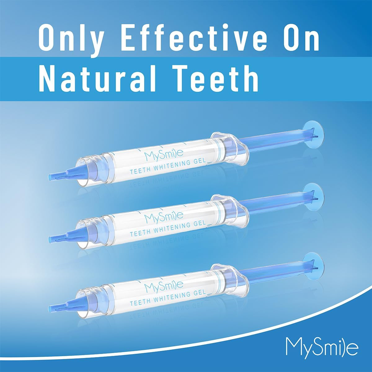 MySmile LED Whitening Kit - 10 Min Treatment, 3 Gel Syringes