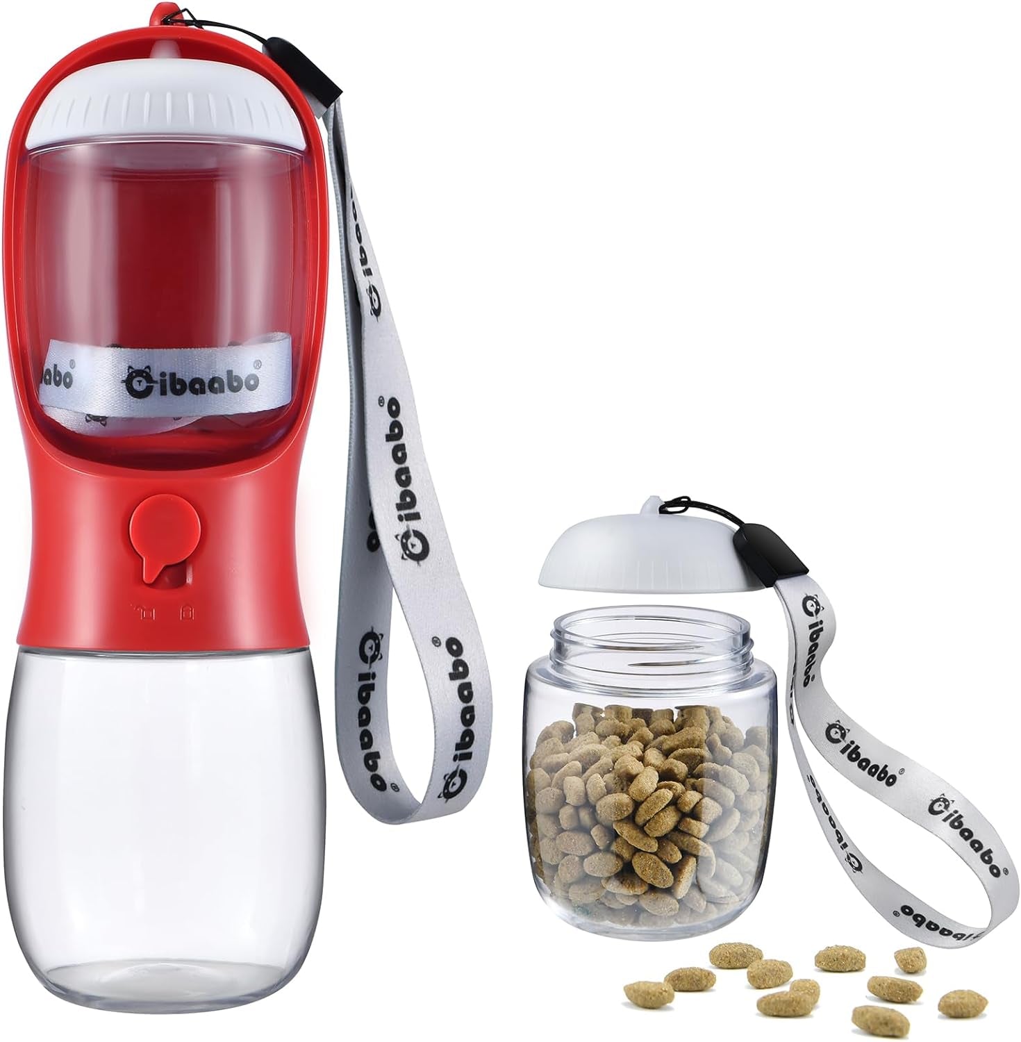 2-in-1 Dog Water Bottle & Treat Dispenser - Leakproof Travel Bowl