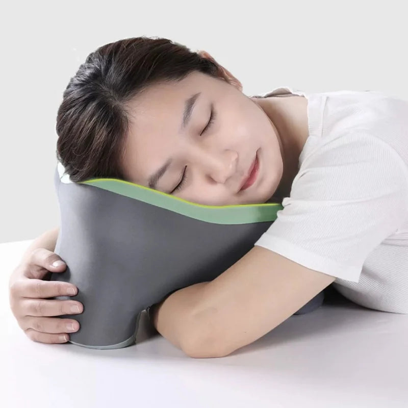 AeroRest™ Memory Foam Travel Pillow - 5-Second Rebound Tech with Adjustable Neck Support & Waterproof Bag