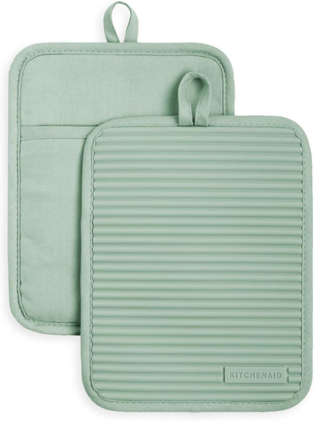 Ribbed Silicone Pot Holders (2-Pack) - Heat Resistant to 500°F