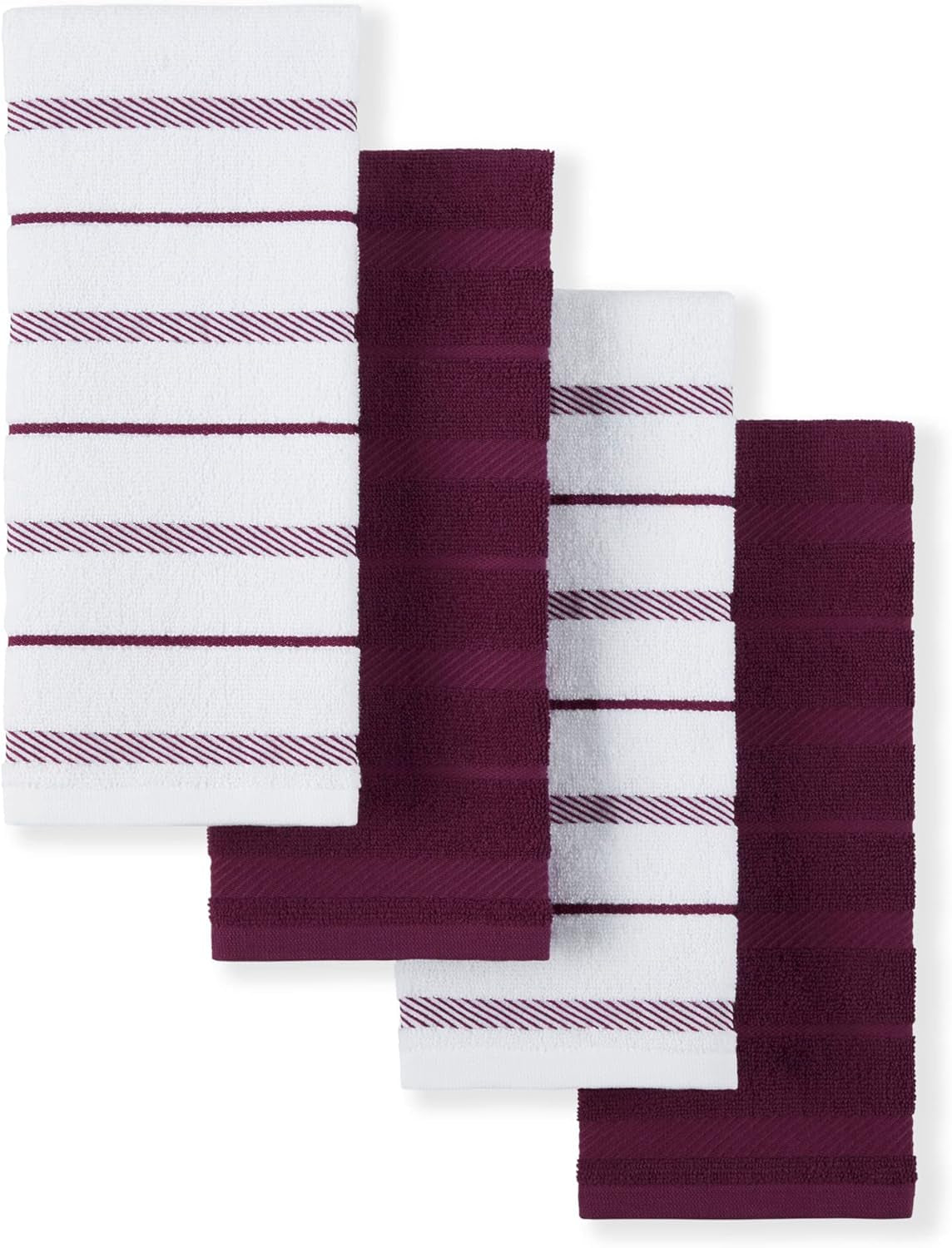 Albany Kitchen Towel Set - 4-Pack Absorbent Cotton (16"x26")