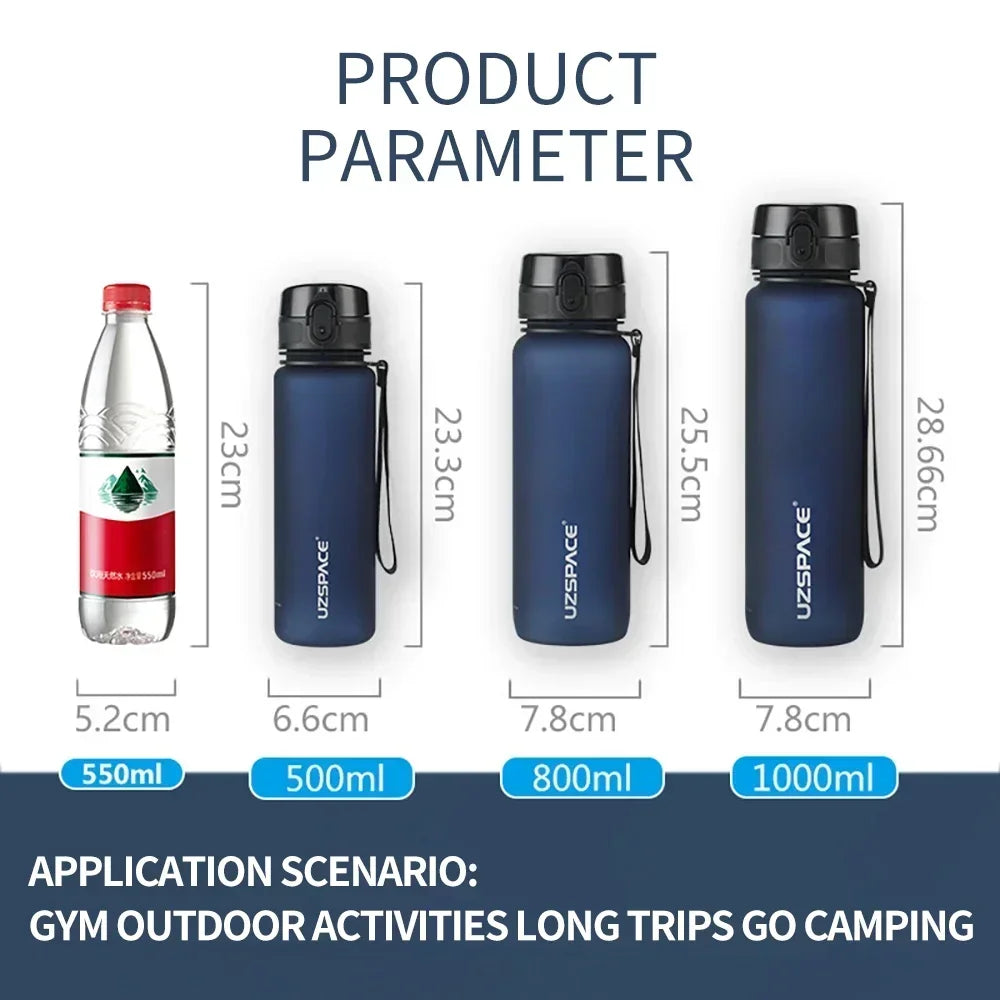 EcoSip™ Tritan Water Bottle - 500ml/1000ML BPA-Free, Leakproof Flip Top with Fruit Infuser (Adult/Kids)